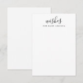 Zwart-wit wensen voor baby. Eenvoudig advies Enc Informatiekaartje (Voorkant / Achterkant)