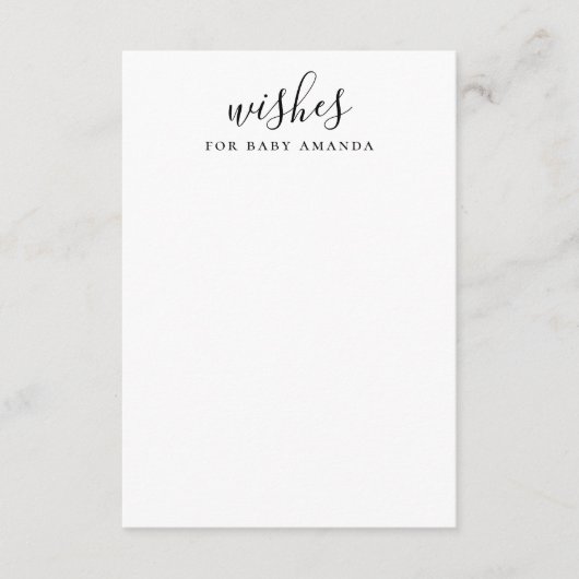 Zwart-wit wensen voor baby. Eenvoudig advies Enc Informatiekaartje (Voorkant)