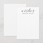 Zwart-wit Wensen voor baby. Eenvoudig advies Informatiekaartje (Voorkant / Achterkant)