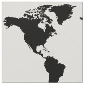 zwart-wit wereldkaart stof (Close Up)