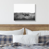 Zwart-wit werken in Cornfield 11x14 Canvas Afdruk (Insitu (Slaapkamer))