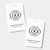 Zwart-wit werknemer-ID met aangepaste zakelijke Lo Badge (Front & Back)