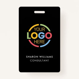 Zwart-wit werknemer-ID met aangepaste zakelijke Lo Badge
