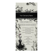 Zwart-wit wervelde gestreepte Kaart in rack (Achterkant)