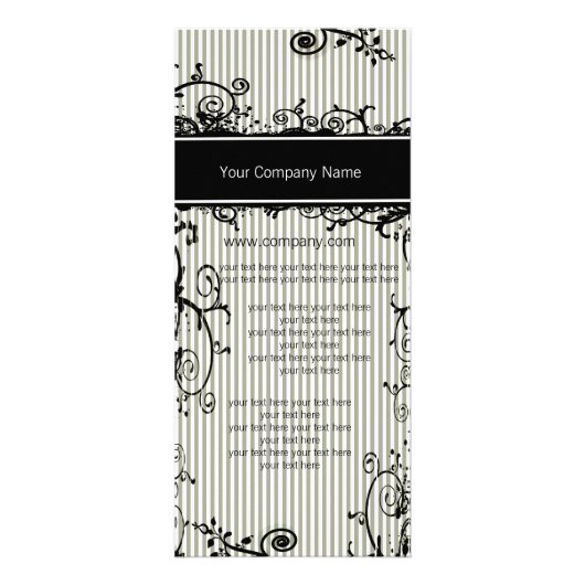 Zwart-wit wervelde gestreepte Kaart in rack (Achterkant)