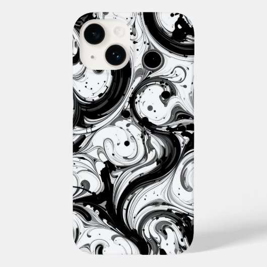 Zwart-wit wervelende iPhone / iPad-hoesje Case-Mate iPhone Case (Achterkant)