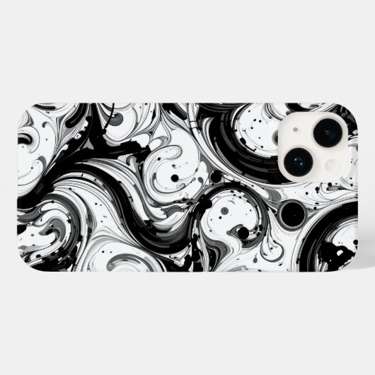 Zwart-wit wervelende iPhone / iPad-hoesje Case-Mate iPhone Case (Achterkant (horizontaal))