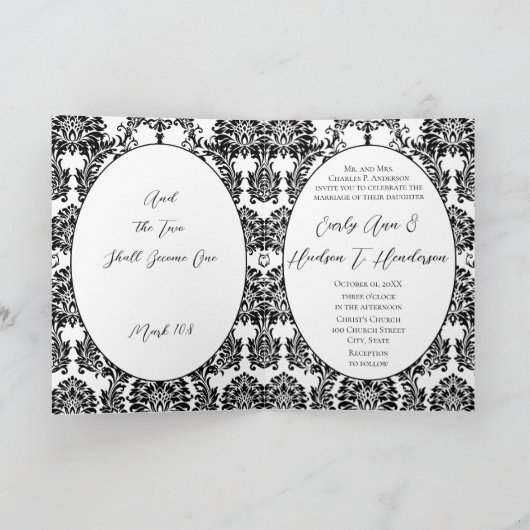 Zwart-wit wervelfoto tweevoudige bruiloft (Binnen)