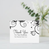 Zwart-wit wervelingen:: Zakelijke ansichtkaart Tem Briefkaart (Staand voorkant)