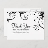 Zwart-wit wervelingen:: Zakelijke ansichtkaart Tem Briefkaart (Voorkant / Achterkant)