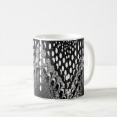 Zwart-wit wervelkolom Mok – vet Abstract geometris (Voorkant rechts)