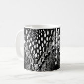 Zwart-wit wervelkolom Mok – vet Abstract geometris (Voorkant links)