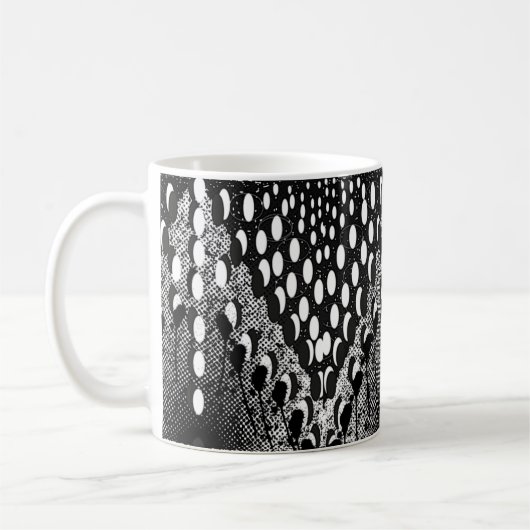 Zwart-wit wervelkolom Mok – vet Abstract geometris (Links)