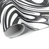 Zwart-wit wervelpatroon cadeaupapier (Rol Hoek)