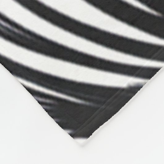 Zwart-wit wervelpatroon fleece deken (Hoek)