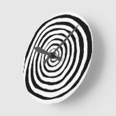 Zwart-wit wervelwandklok ronde klok (Hoek)