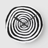 Zwart-wit wervelwandklok ronde klok (Voorkant)