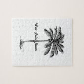 Zwart-wit West Palm Beach & Palm design Legpuzzel (Horizontaal)