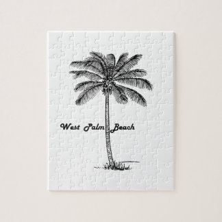 Zwart-wit West Palm Beach & Palm design Legpuzzel