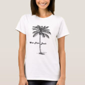 Zwart-wit West Palm Beach & Palm design T-shirt (Voorkant)