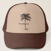 Zwart-wit West Palm Beach & Palm design Trucker Pet (Voorkant)