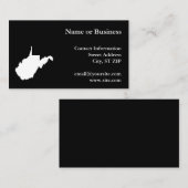 Zwart-wit West Virginia Local Visitekaartje (Voorkant / Achterkant)