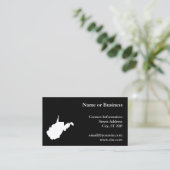 Zwart-wit West Virginia Local Visitekaartje (Staand voorkant)