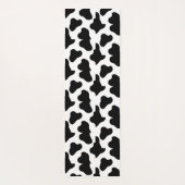 Zwart-wit western faux koeienhuid yogamat (Achterkant)