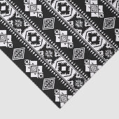 Zwart wit Western patroon Tissuepapier (Detail)