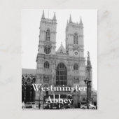 zwart-wit Westminster Abbey briefkaart (Voorkant)