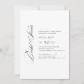 Zwart-wit Whimsy Script Vrijgezellenfeest Foto Kaart (Voorkant)