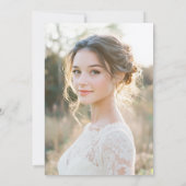 Zwart-wit Whimsy Script Vrijgezellenfeest Foto Kaart (Achterkant)