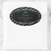 Zwart Wit Wide Cloud Product Labels Blauwgroen har (Tas)