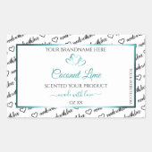 Zwart Wit Wide Cloud Product Labels Blauwgroen har (Voorkant)