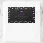 Zwart Wit Wide Wolk Etiket Paars Hart (Tas)