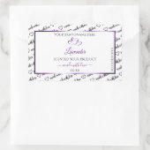 Zwart Wit Wide Wolk Etiket Paars Hart (Tas)