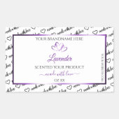 Zwart Wit Wide Wolk Etiket Paars Hart (Voorkant)