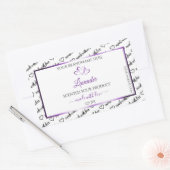 Zwart Wit Wide Wolk Etiket Paars Hart (Envelop)