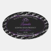 Zwart Wit Wide Wolk Etiket Paars Hart (Voorkant)