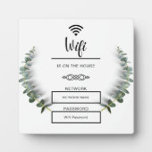 Zwart-wit wifi wachtwoord voor thuis fotoplaat (Voorkant)