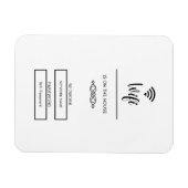 Zwart-wit wifi wachtwoord voor thuis magneet (Horizontaal)