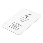 Zwart-wit wifi wachtwoord voor thuis magneet (Linkerzijde)