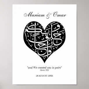 Zwart & Wit Wij hebben jullie in paren geschapen N Poster