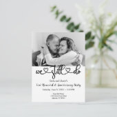 Zwart & Wit Wij Hernieuwen Nog Steeds onze Gelofte Briefkaart (Staand voorkant)