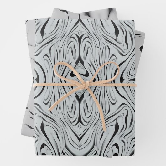 ZWART-WIT WIKKELPAPIER INPAKPAPIER VEL (In situ)