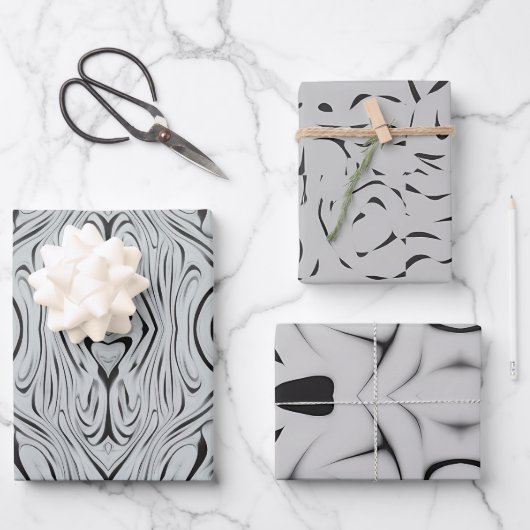 ZWART-WIT WIKKELPAPIER INPAKPAPIER VEL (Voorkant)