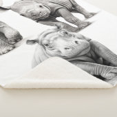 Zwart & Wit Wild Animal Baby's Sherpa Deken (3/4)