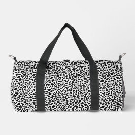 Zwart & wit wild dier print. Sneeuwluipaard Prin Plunjezak