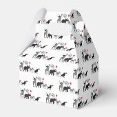 Zwart wit wild party dier verjaardag bedankdoosjes (Achterkant)