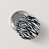Zwart-wit Wild Zebra Safari Animal Print Ronde Button 3,2 Cm (Voorkant /achterkant)